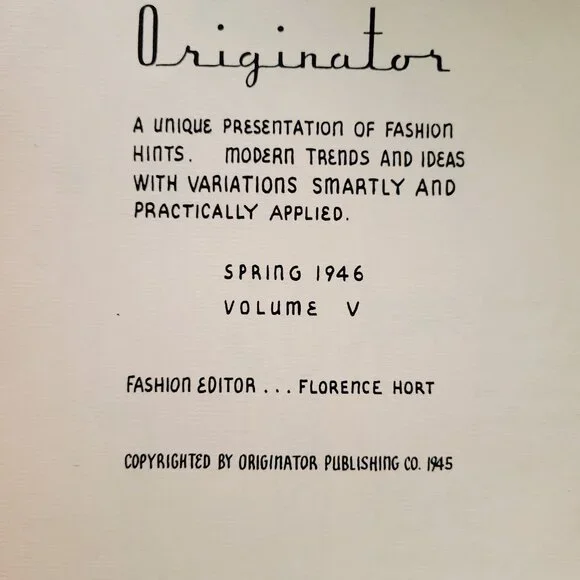 ๐Vintage 1946 Spring Illustrated Fashion Booklet The Originator Vol V - Picture 2 of 7